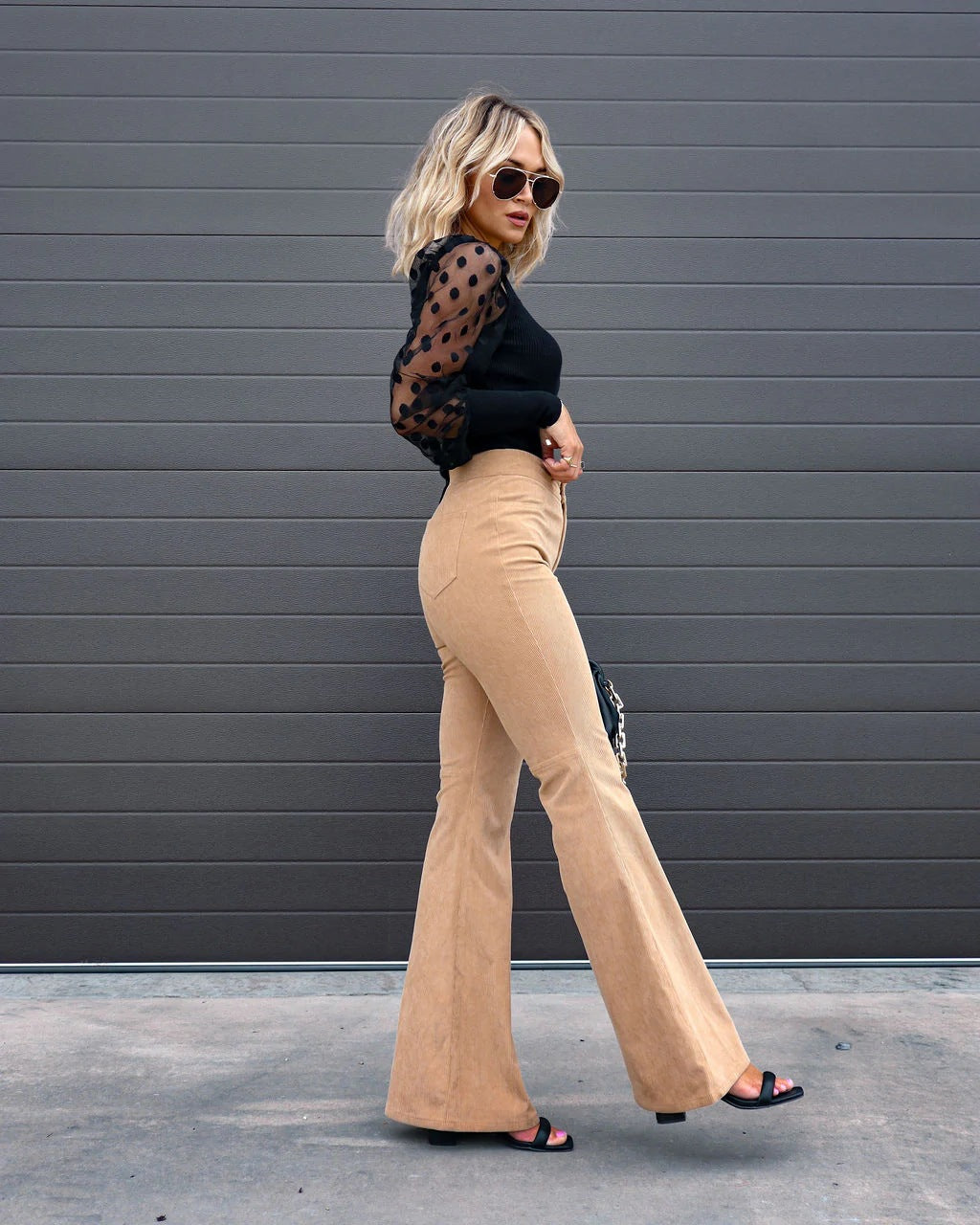 Sexy Elastic Waist Trumpet Pants