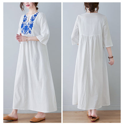 Bohemian Linen Summer Long Dresses
