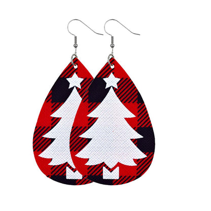 Christmas Style Water-drop Snowflake Earring 2 Sets