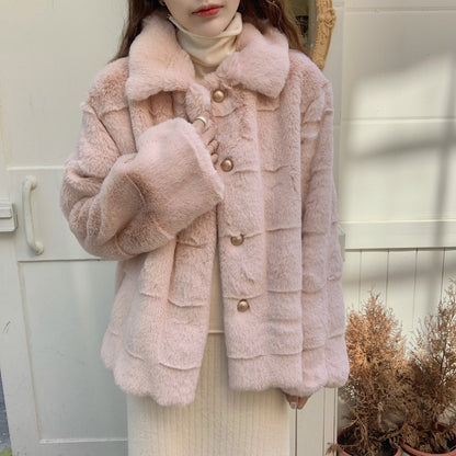 Winter Artificial Fur Overcoats for Women