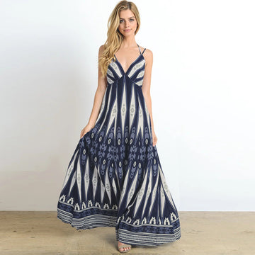 Summer Backless Sexy Long Beach Dresses