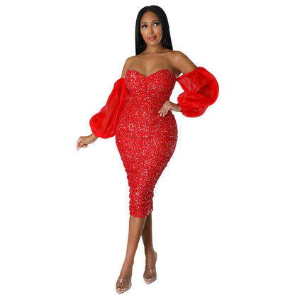 Sexy Off The Shoulder Sheath Tight Dresses
