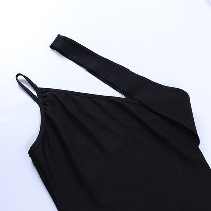 Sexy Black One Shoulder Short Dresses for Women