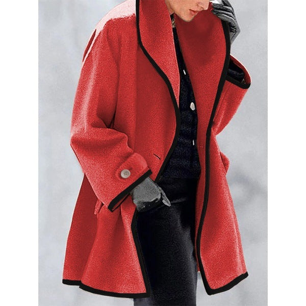 Plus Sizes Women Woolen Overcoat