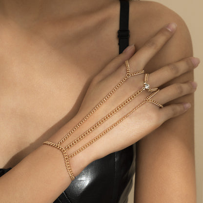 Hip Hop Fashion Metal Finger Bracelets for Women