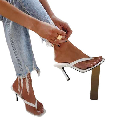 Women Plus Sizes Summer High Heels Flip Flop Sandals