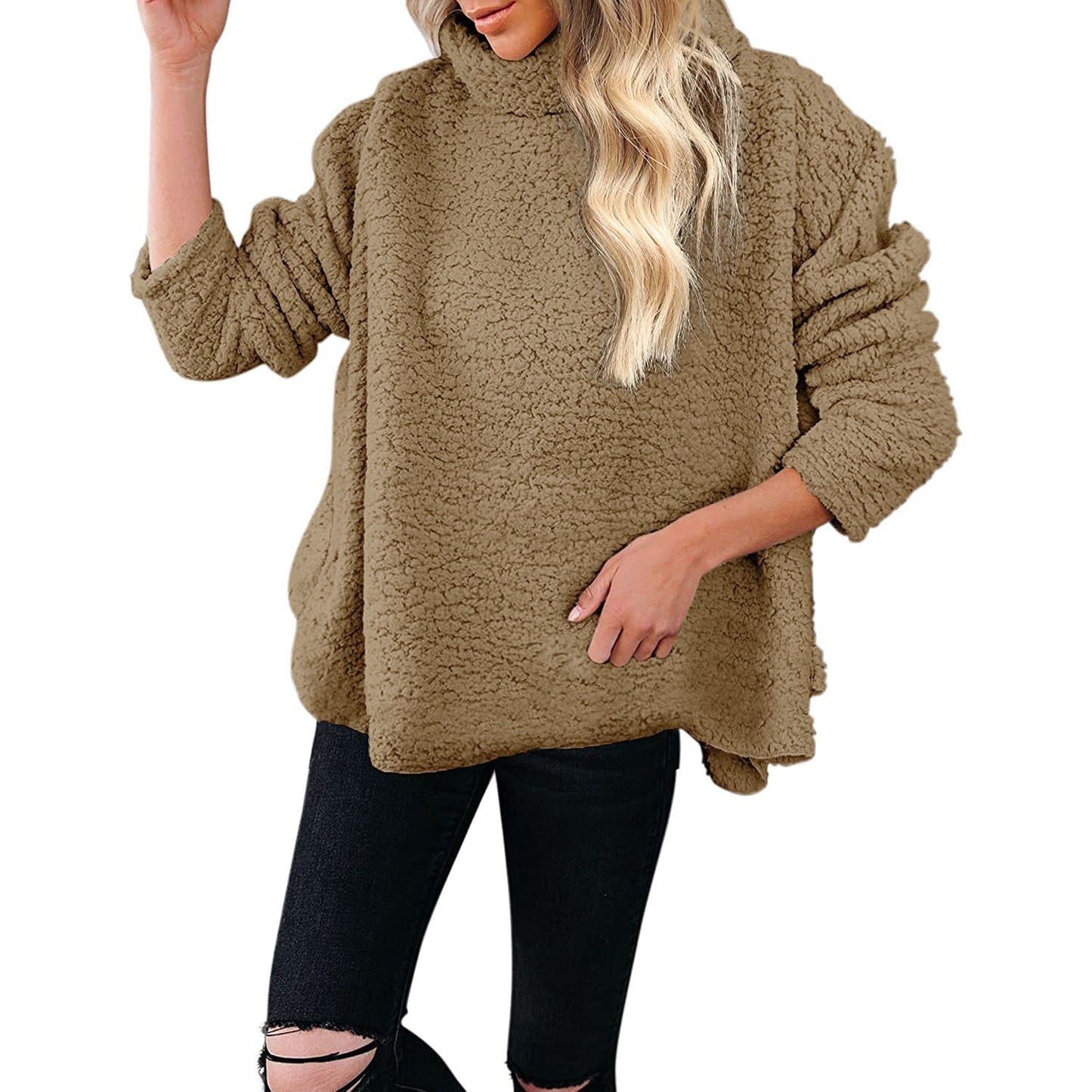 Women Warm Turtleneck Woolen Plus Sizes Winter Sweaters