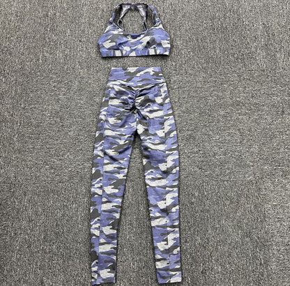 Sexy Crossed Backless Two Pieces Sport Suits