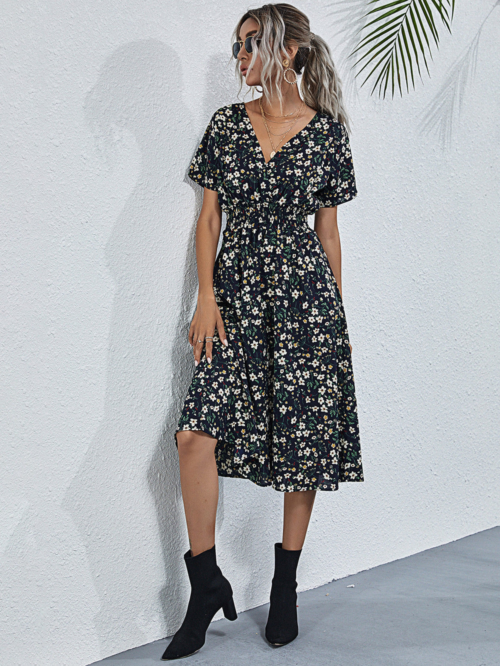 Summer Daily Short Sleeves Sun Dresses