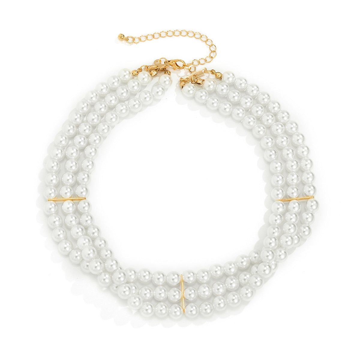 Elegant Round Shape Artificial Pearl Necklace for Women