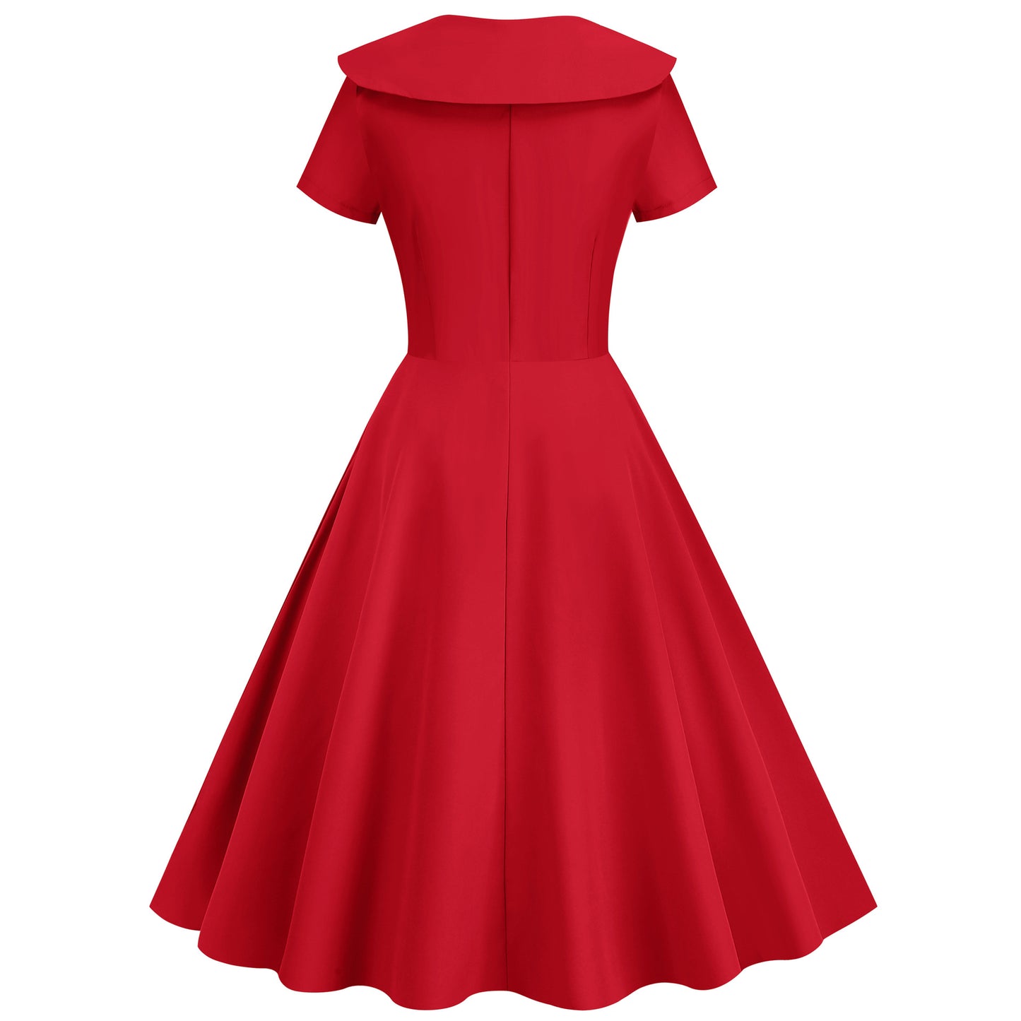 Vintage Short Sleeves A Line Dresses