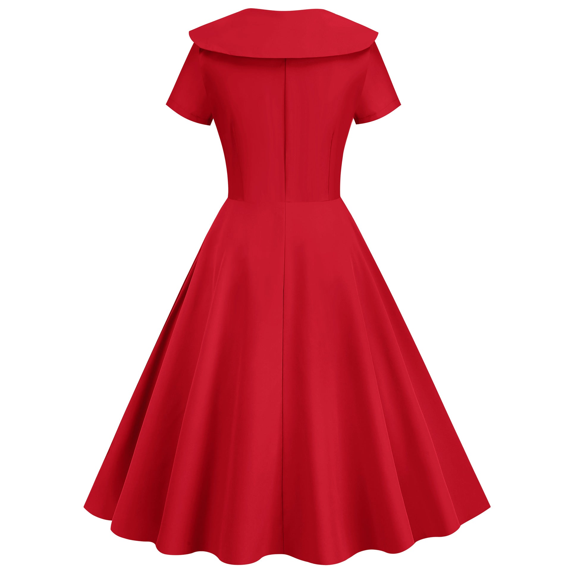 Vintage Short Sleeves A Line Dresses