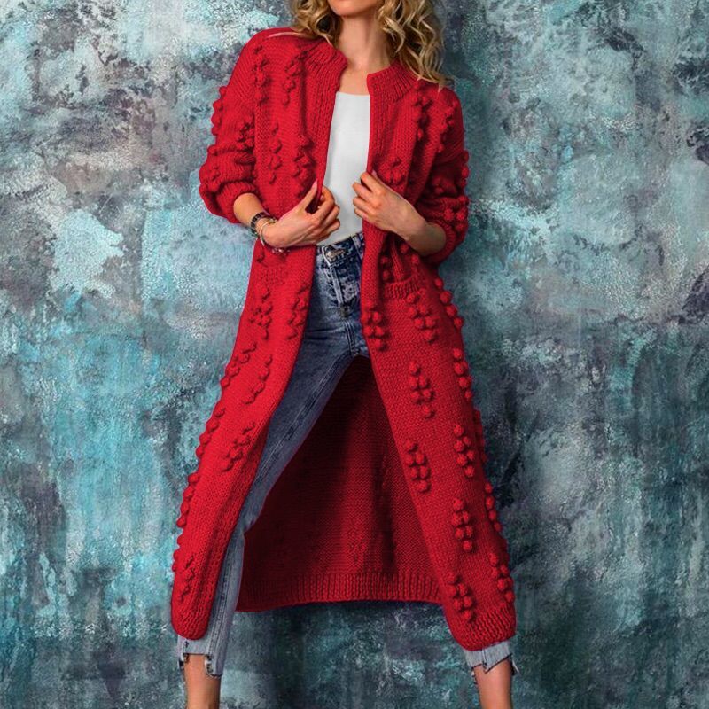Casual Knitted Long Cardigan Coats for Women
