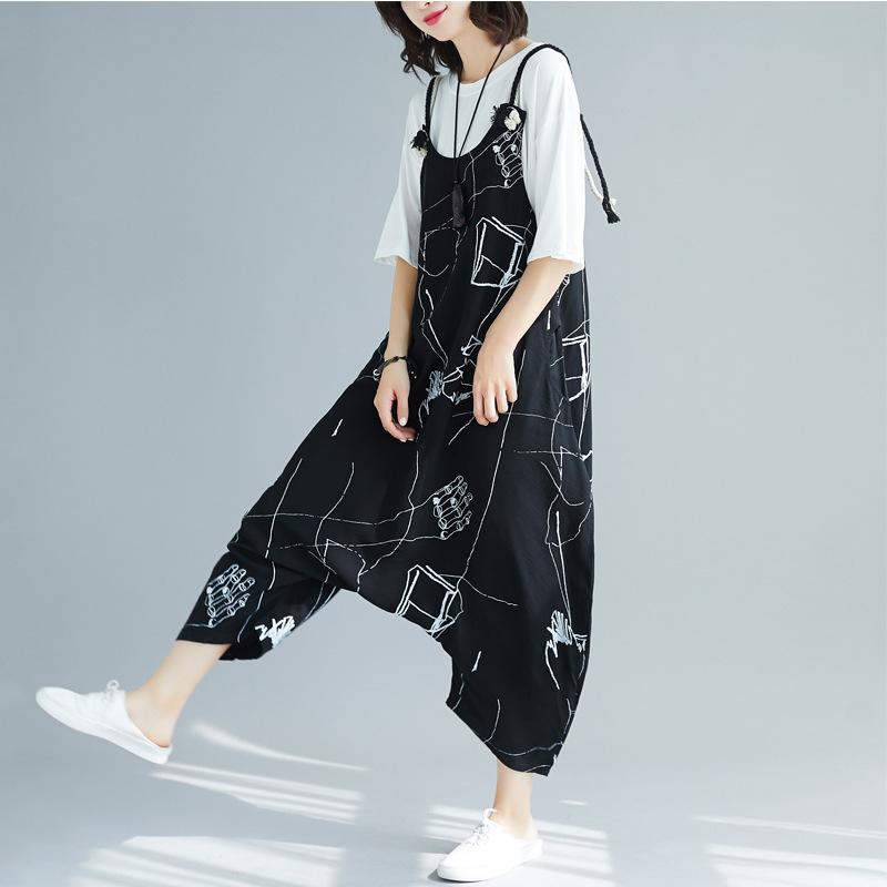 Women Summer Plus Sizes Haren Rompers-STYLEGOING
