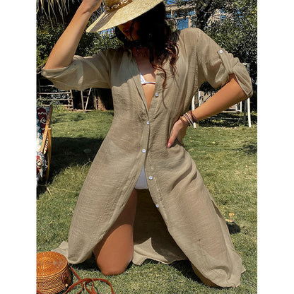 Casual Summer Holiday Sun Proof Long Shirts