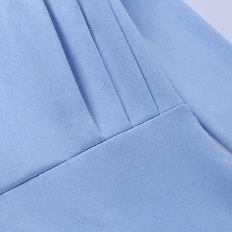 Elegant Round Neck High Neck Long Dresses
