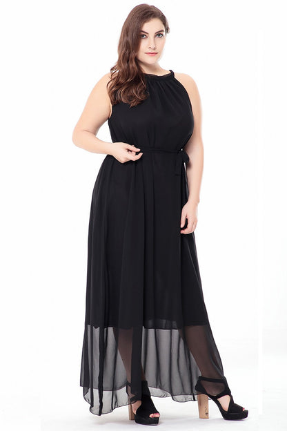 Summer Boho Plus Sizes Chiffon Dresses-STYLEGOING