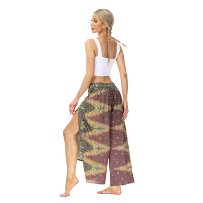 Casual Floral Print Women Yoga Loose Pants