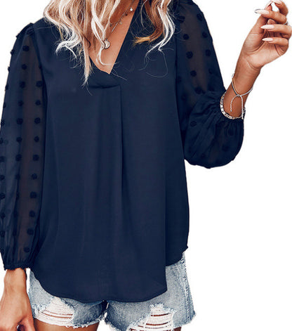 Summer Casual Chiffon Long Sleeves Blouses