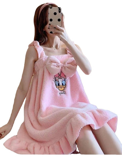 Water Absorbing Fleece Soft Bath Towel for Women