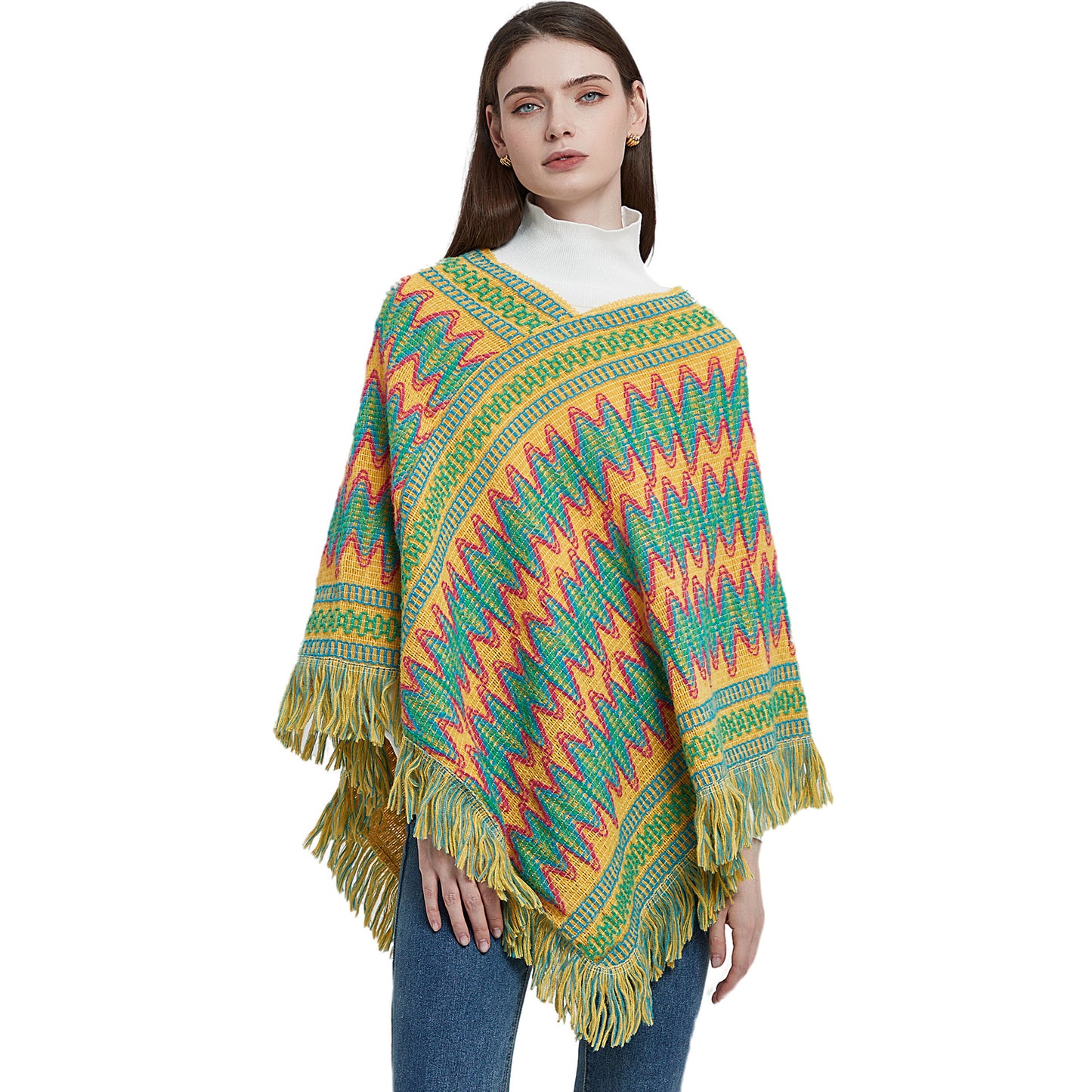 Winter Boho Shawl Capes for Women