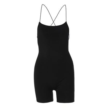 Summer Backless Black Jumpsuits for Women
