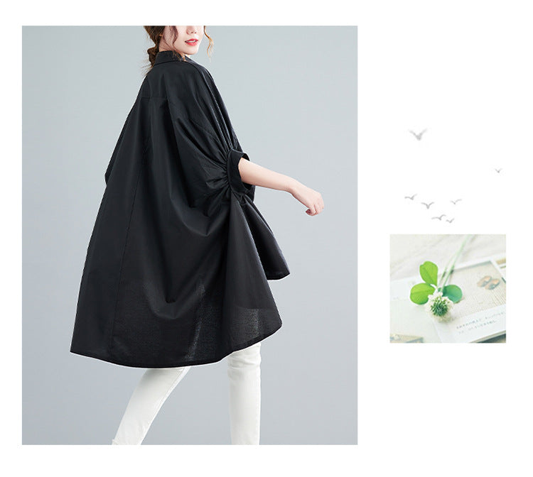 Summer Bat Sleeves Plus Sizes Shirts for Women