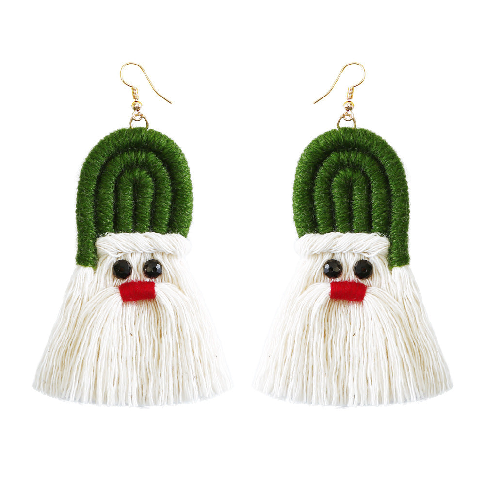 Christmas Design Boho Woven Tassel Earrings