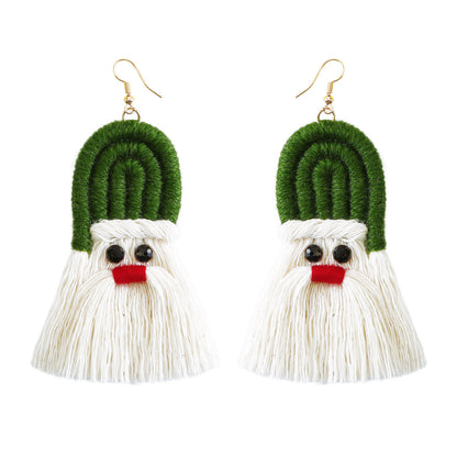 Christmas Design Boho Woven Tassel Earrings