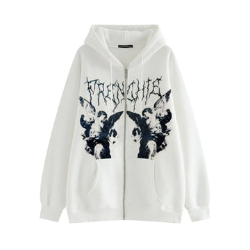 Casual Zipper Street Style Cardigan Hoodies