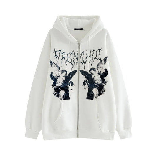 Casual Zipper Street Style Cardigan Hoodies