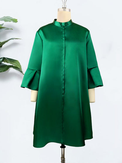 Women Plus Sizes Trumpet Sleeves Party Dresses