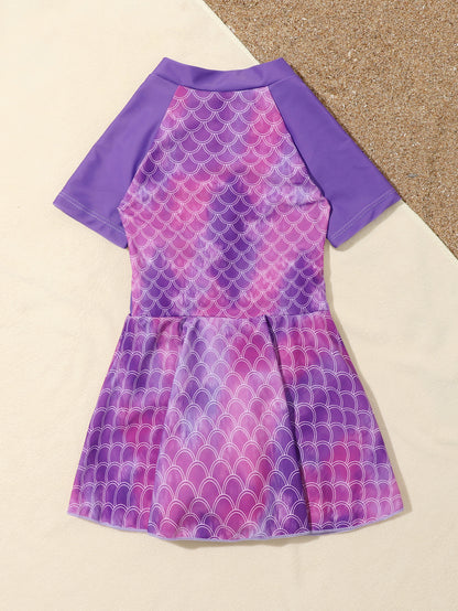 Purple One Piece Swimsuits for Girls