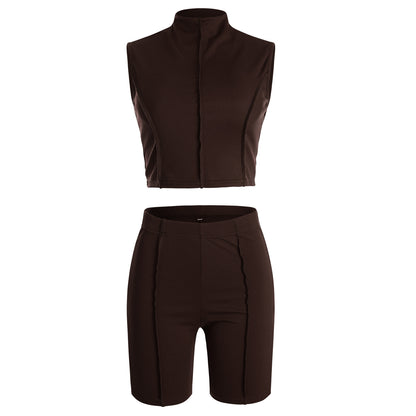 Sexy Two Pieces Short Sport Suits