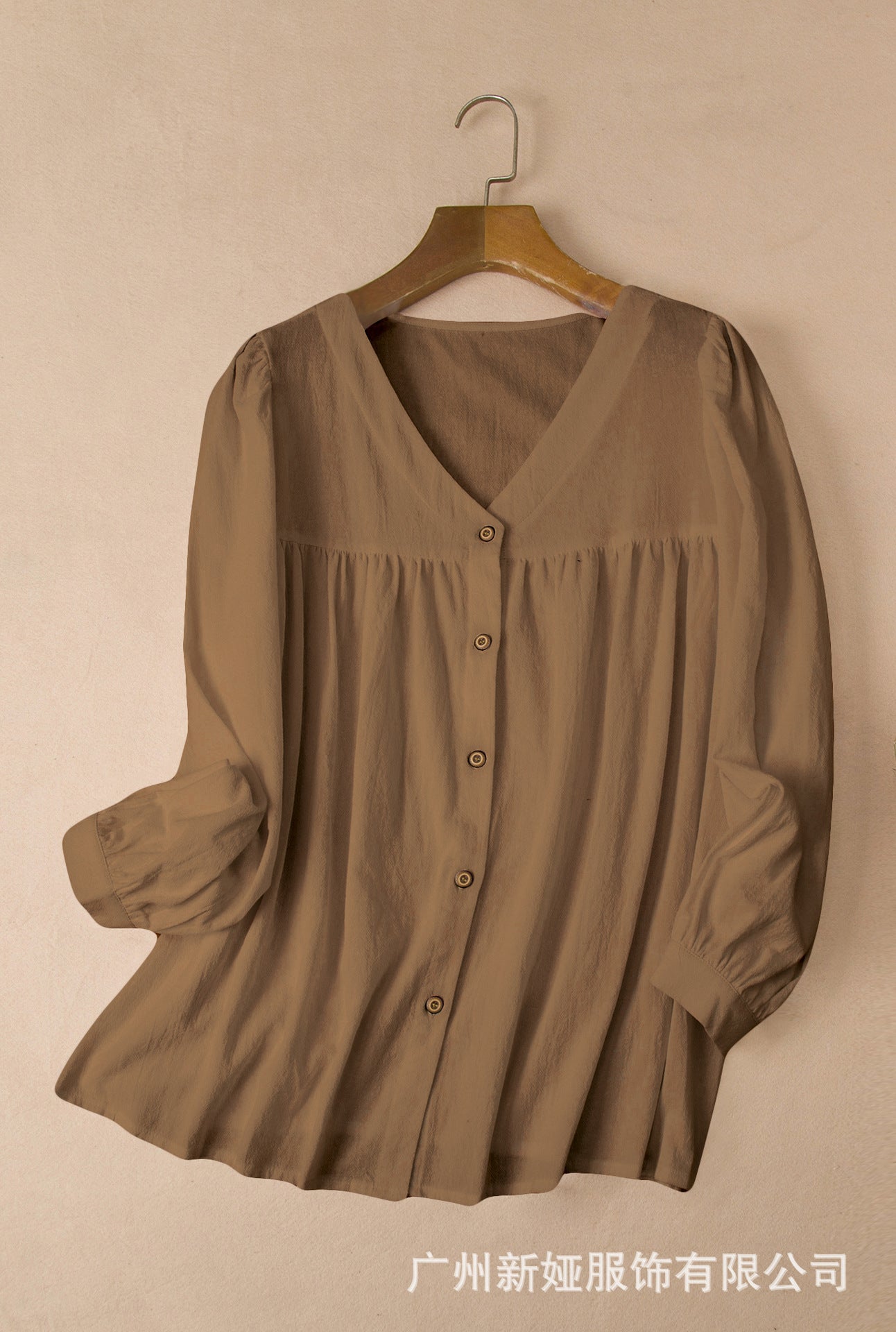 Casual Linen Long Sleeves Spring Tops