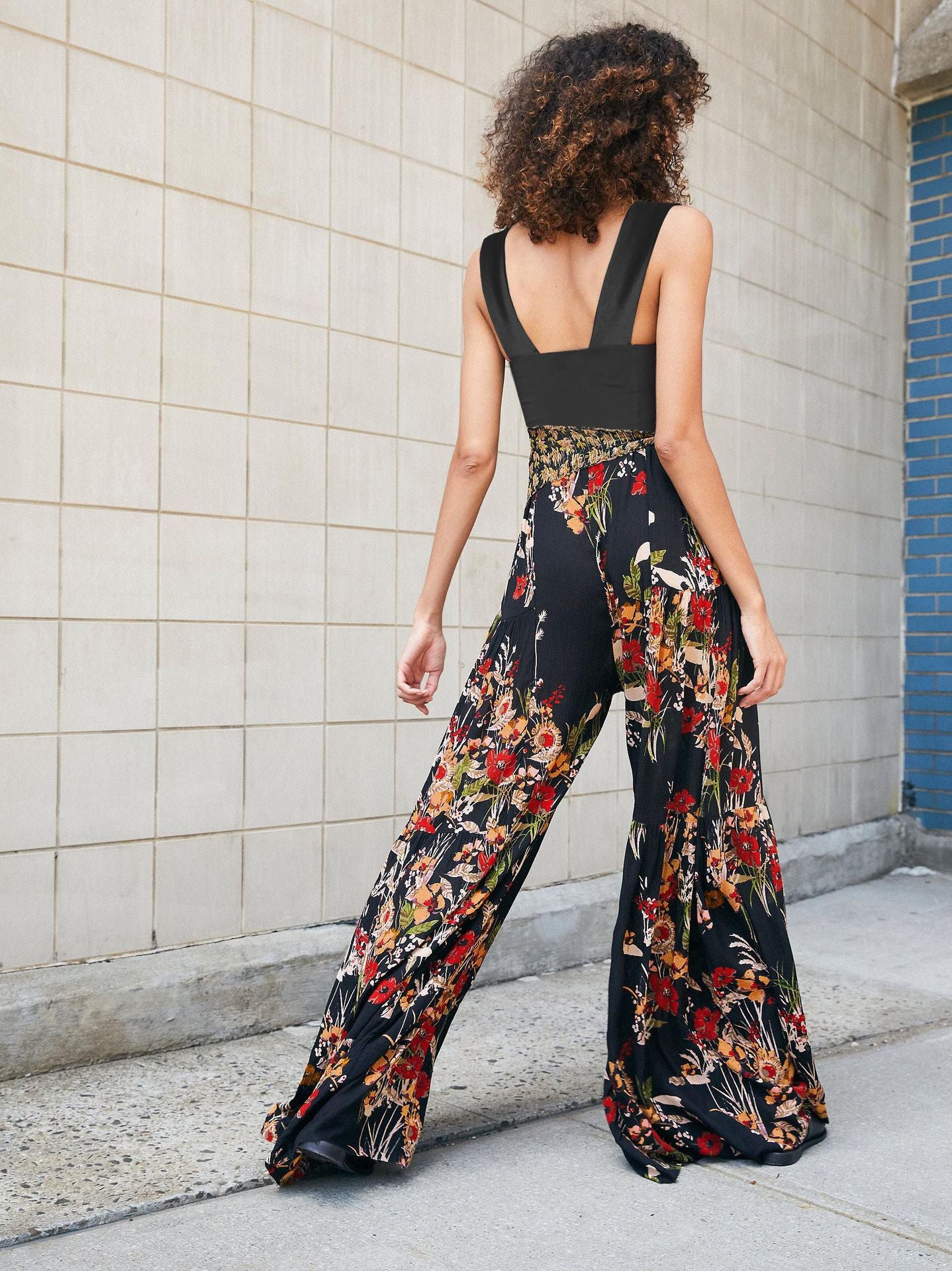 Casual Summer Floral Print Trumpet Pants for Women