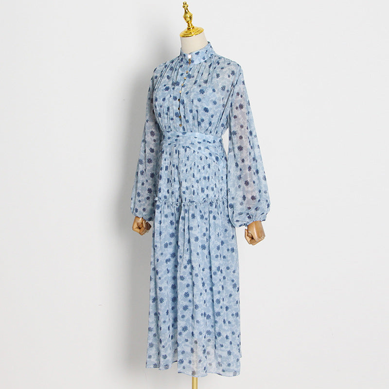 Vintage Ruffled Fall Long Sleeves Dresses