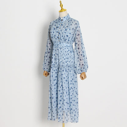 Vintage Ruffled Fall Long Sleeves Dresses