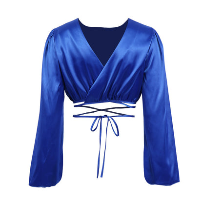 Sexy Designed Midriff Baring Backless Summer Women Tops
