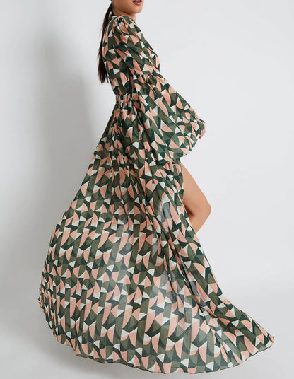 Women Chiffon Summer Beach Dresses + One Piece Swimsuits