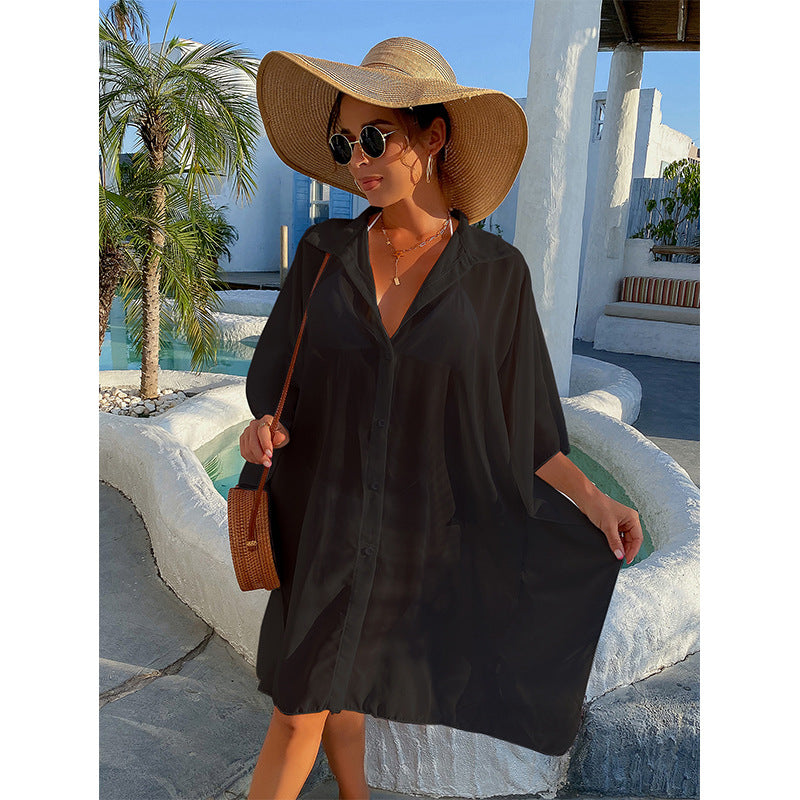 Summer Leisure Shirts Bikini Beach Cover Ups