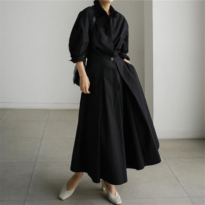 Casual Loose Fashion Long Maxi Shirts Dresses-STYLEGOING