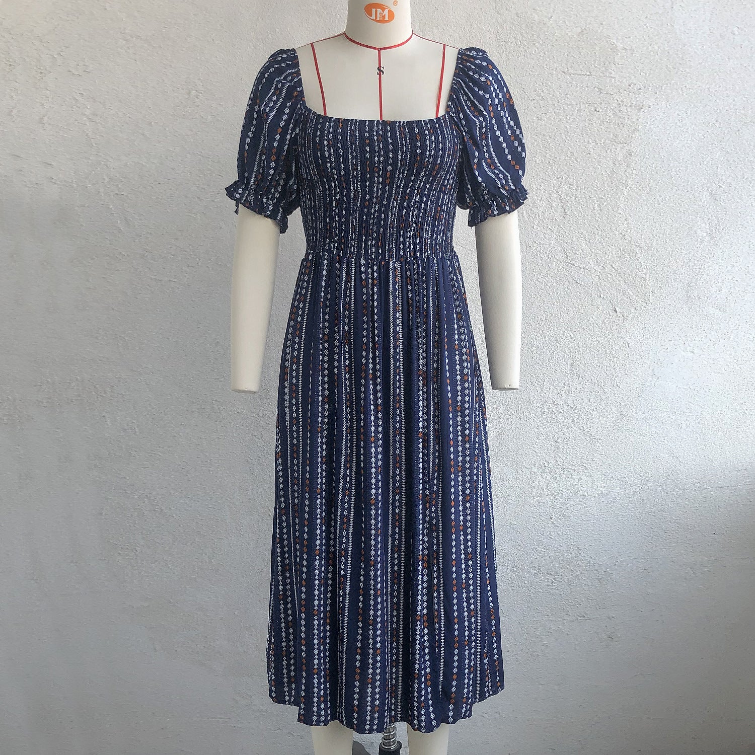 Summer Puff Sleeves Cotton Women Dresses