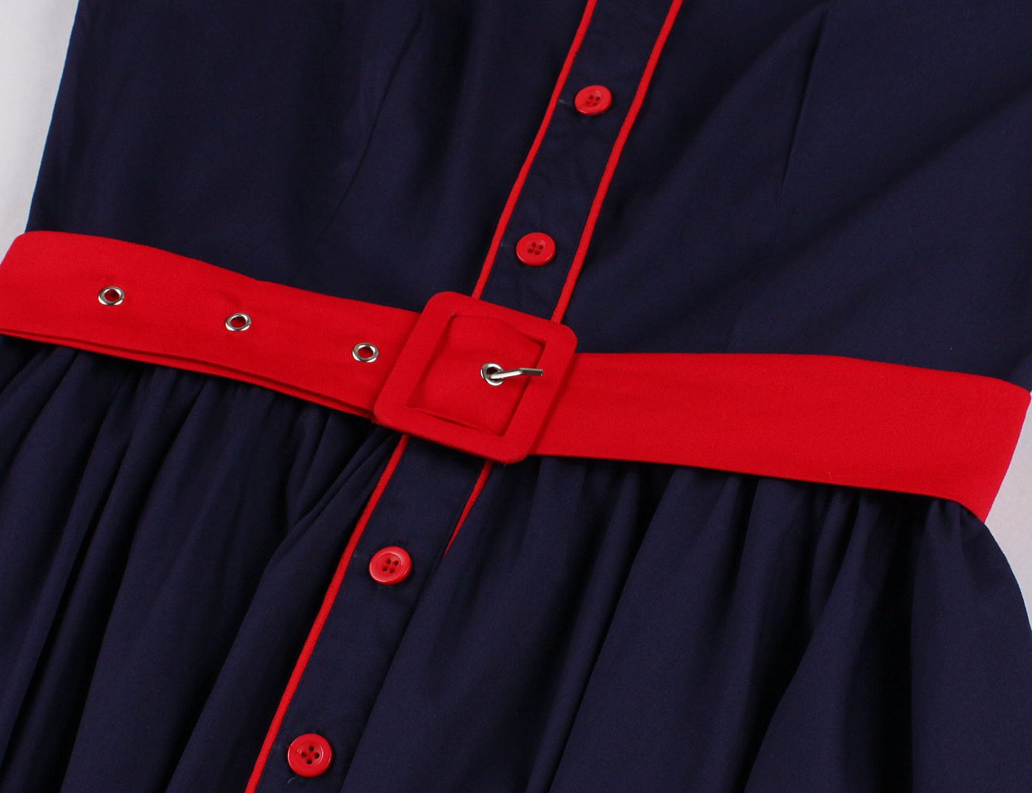 Vintage Short Sleeves Shirt Dresses-STYLEGOING
