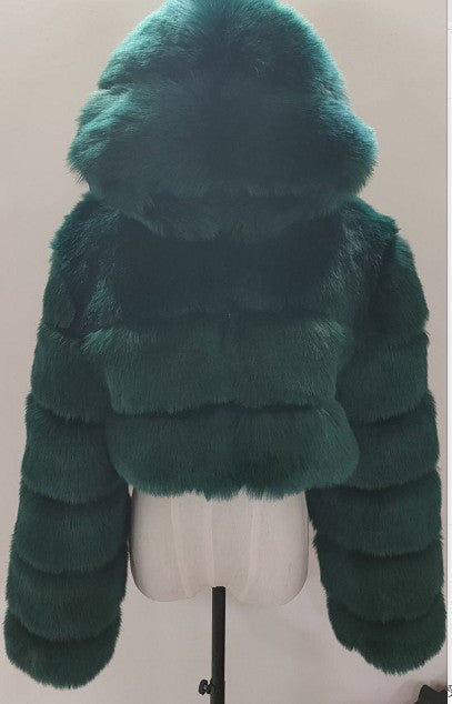 Fashion Artificial Faux Fur Short Overcoats for Women