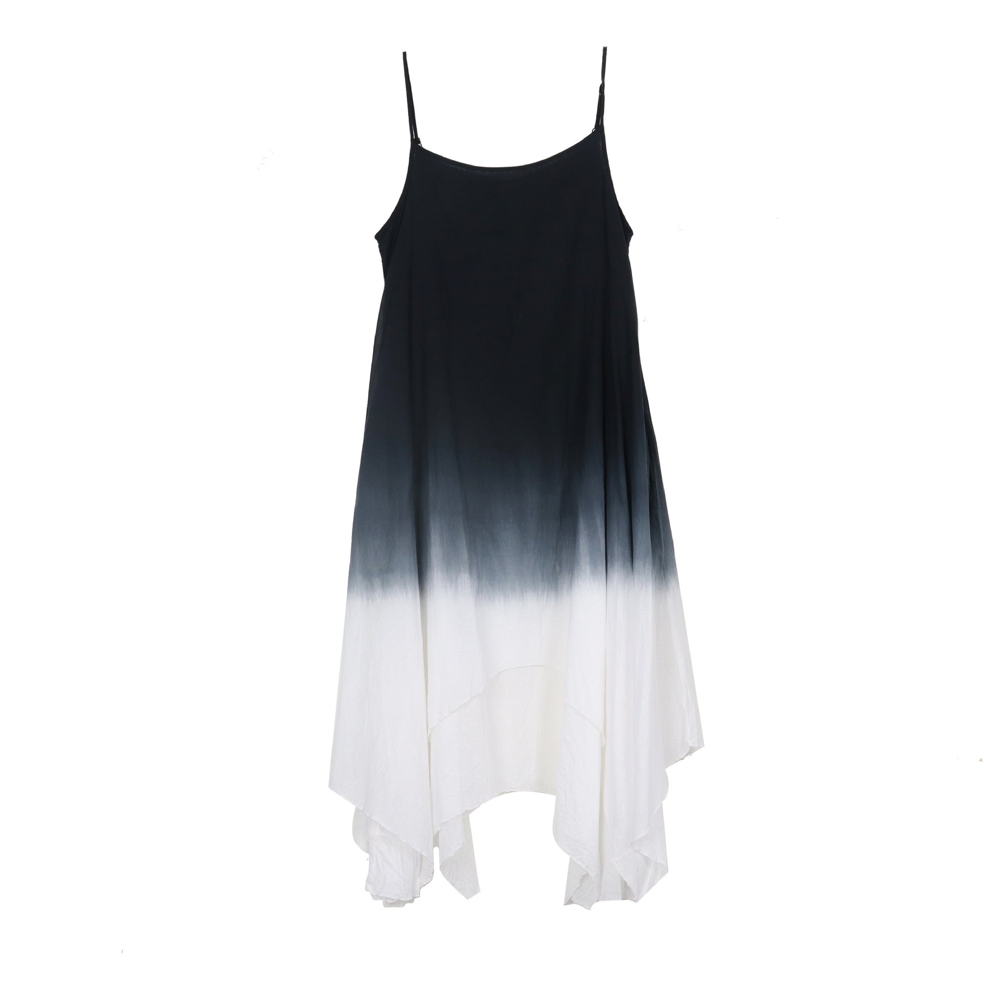 Summer Linen Dyed Irregular Sleeveless Long Dresses