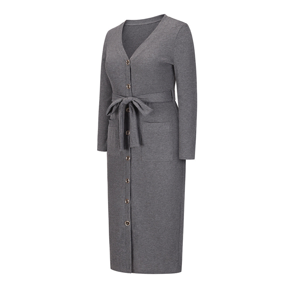 Women Knitting Slim Winter Long Dresses