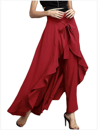 Women Plus Sizes Chiffon Dress Pants