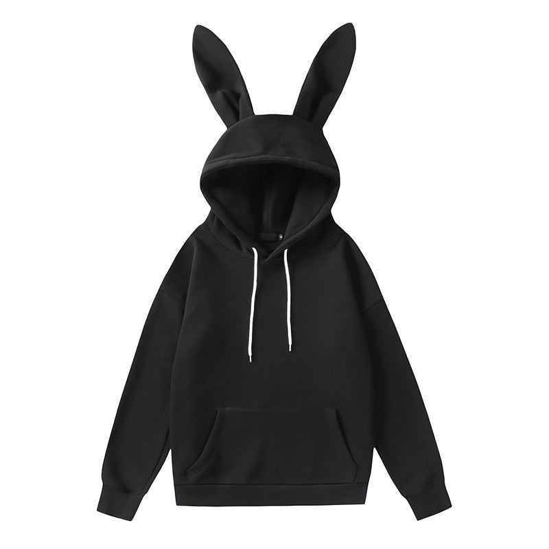 Cat Ear Design Women Velvet Hooides