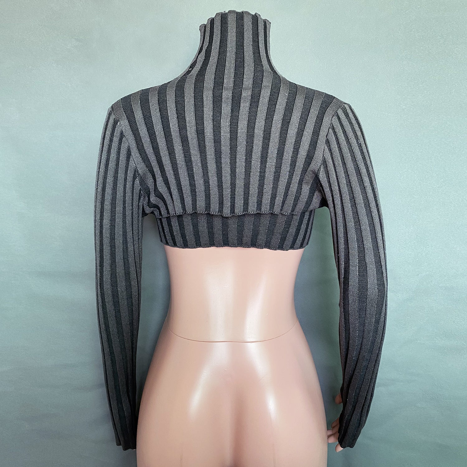 Sexy High Neck Knitting Women Short Tops Suits